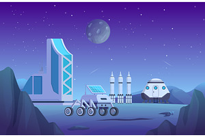 Scientific interplanetary research, a Technology Illustration by Valerie Bodnar