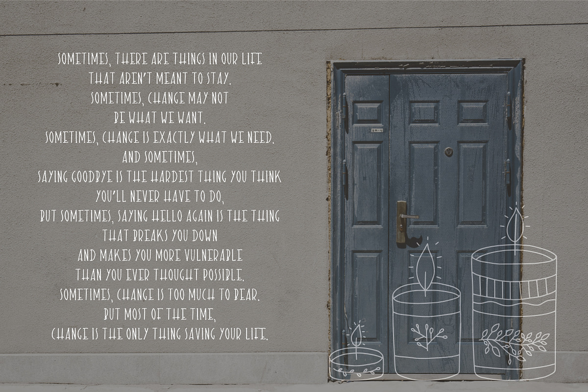The Secret Door. Cute handdrawn font, a Serif Font by Sentimental postman (Photo 3 of 4)