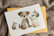 Farm Animals Watercolor Clipart Set, an Animal Illustration by Pati Paints (Thumbnail 4 of 5)