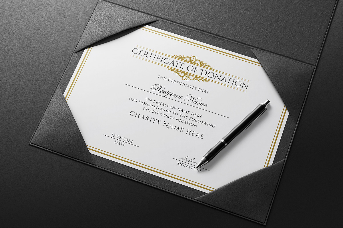 Donation Certificate, a Stationery Template by DesignDevisers (Photo 7 of 10)