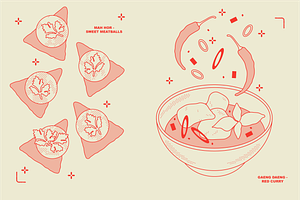 THAI Vector Food Illustration