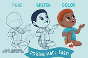 Character pose brush kit - Kids, a Brush Add-On by Brushed Rose (Thumbnail 2 of 3)