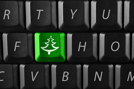 Christmas tree on a keyboard stock photo containing background and black, a Technology Photo by sergeypeterman