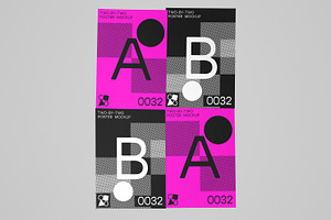 Poster Mockup 2x2 Grid