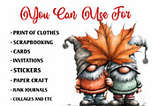 Whimsical Fall Gnome Clipart, a Seasonal Illustration by fashionaddict (Thumbnail 6 of 7)