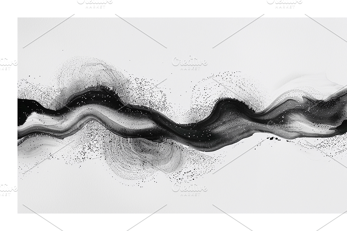 Kesi Co. B&W Ink Wash Art, a Texture Illustration by milatovar (Photo 15 of 20)