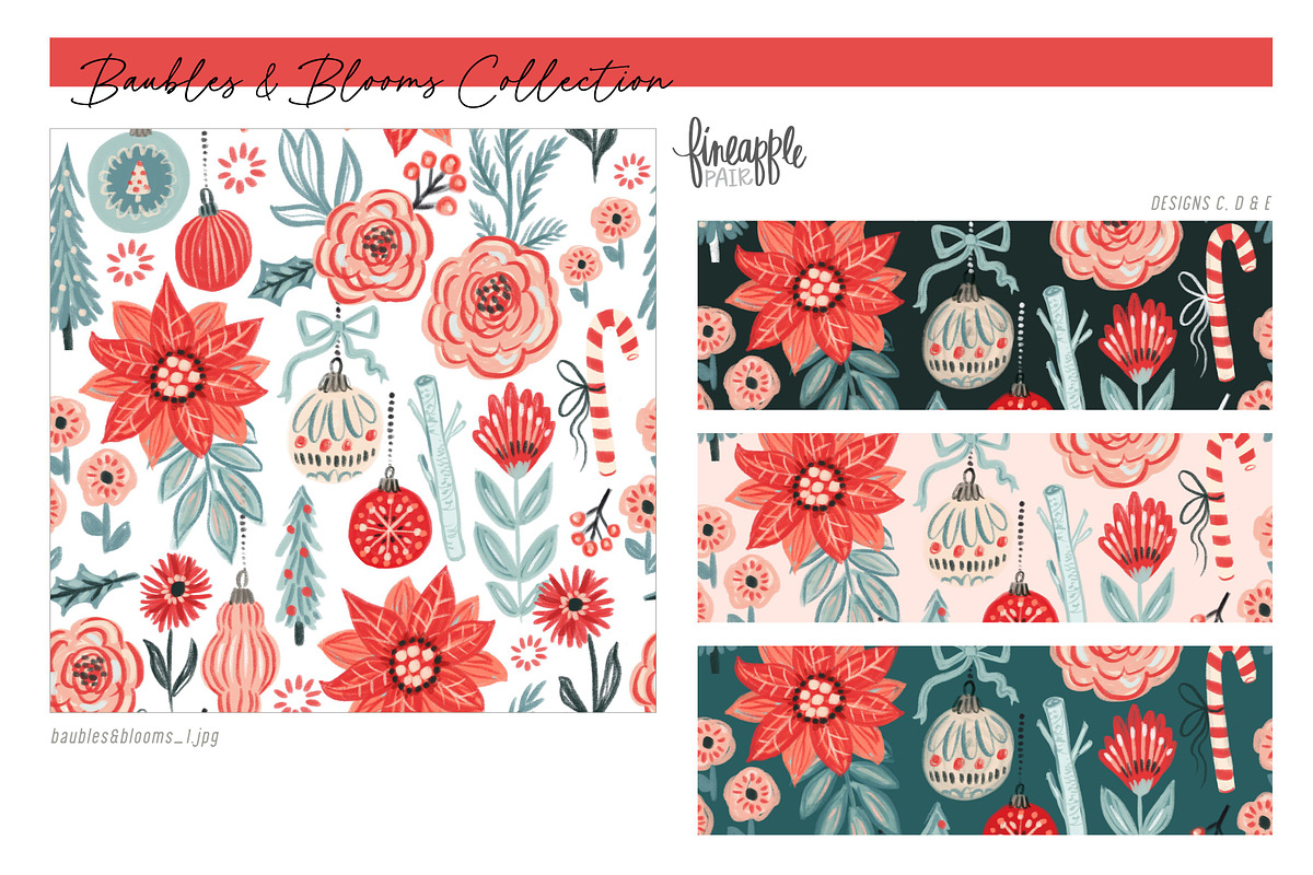 Christmas Digital Paper, a Pattern Graphic by FINEAPPLE (Photo 2 of 9)