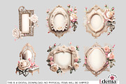 Vintage Romantic Clipart Bundle, a Decorative Illustration by EdeniaArtStudio (Thumbnail 3 of 13)