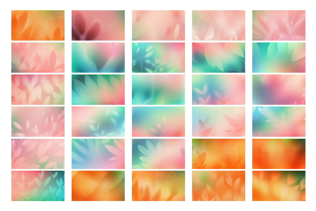 Natural Floral Gradient Backgrounds, a Background Graphic by Nocturnal Wolf (Photo 11 of 14)