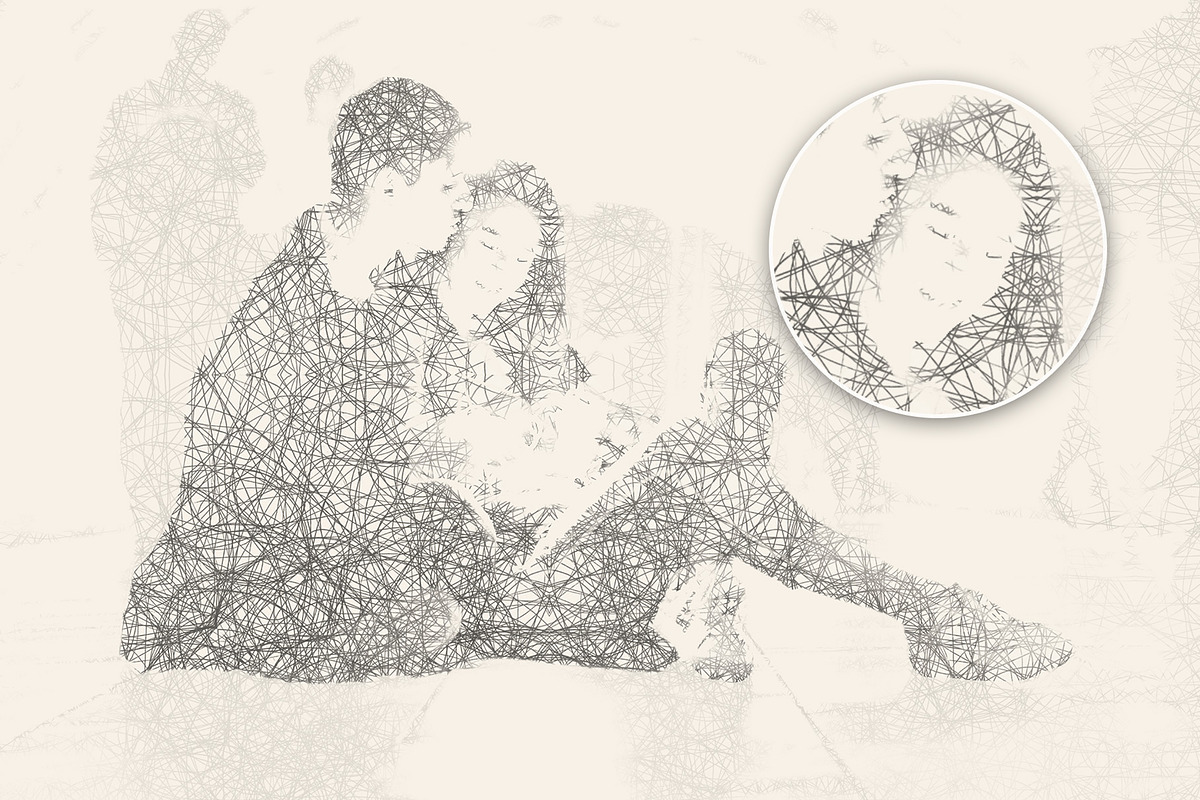 AI Scribble Art Photoshop Actions, an Action Add-On by SparkleStock (Photo 6 of 9)