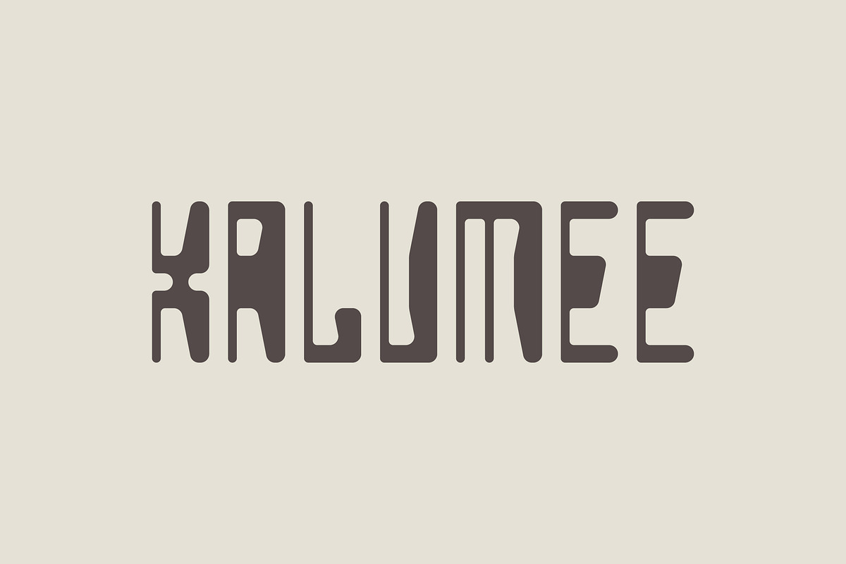 Xalumee -Logo Typeface, a Sans Serif Font by 3ab2ou (Photo 2 of 3)