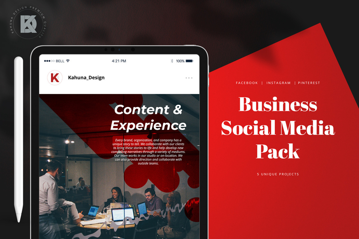 Business Social Media Pack, a Social Media Template by Kahuna Design (Photo 2 of 6)