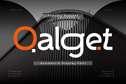 Qalget - Geometric Logo Font, a Sans Serif Font by twinstd (Thumbnail 1 of 9)