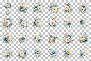 Watercolor Blue Flowers Clipart, an Illustration by DreamCafeArt (Thumbnail 3 of 6)