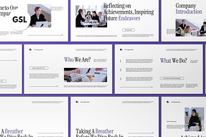 White Company Profile Google Slide, a Presentation Template by graphicook