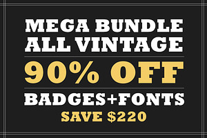 All Vintage Badges Bundle 90% OFF