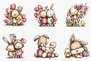 Easter Bunny Chick Clipart, an Illustration by CreationArt (Thumbnail 3 of 7)