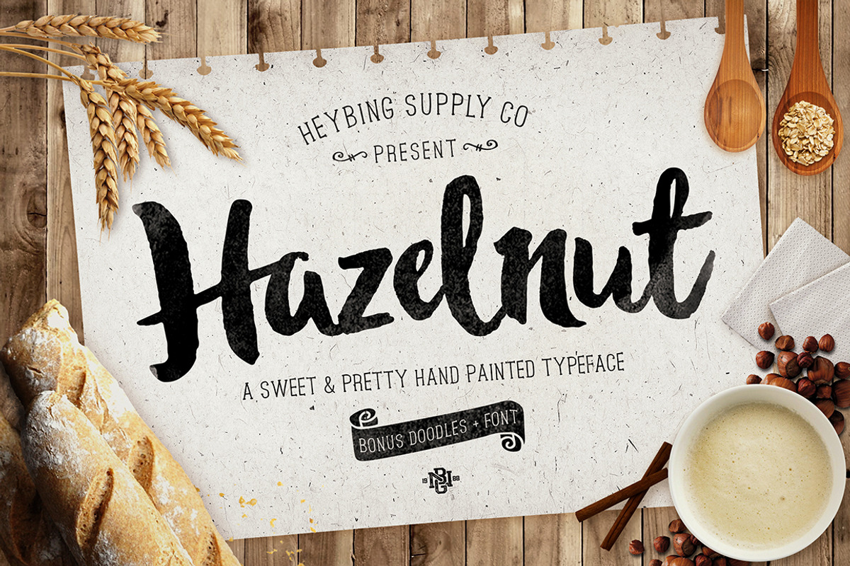 Hazelnut Typeface + Bonus Extras