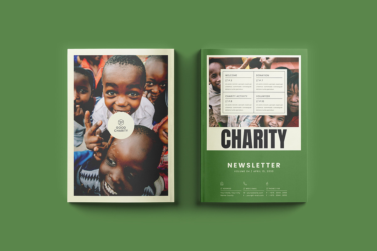 Charity Newsletter Brochure Template, a Brochure Template by Designsoul14 (Photo 8 of 8)