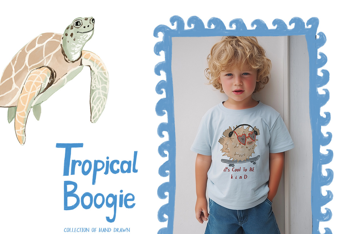 Sea Animals Kids Illustrations, a Decorative Illustration by whiteheartdesign (Photo 6 of 21)