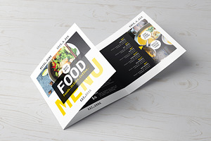 Square Trifold Food Menu