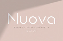 Nuova - Modern Round Stencil Font