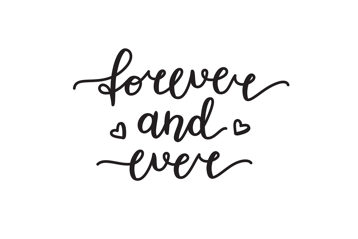 Forever and ever. Vector lettering., an Object Graphic by redcollegiya design (Photo 2 of 4)