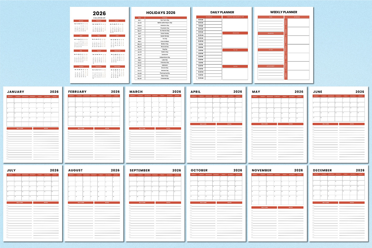 2026 Adult ADHD Planner For Canva, a Stationery Template by Shumaya (Photo 2 of 7)