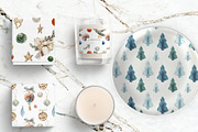 Christmas Decor Watercolor Set, a Decorative Illustration by Cat In Colour (Thumbnail 13 of 14)