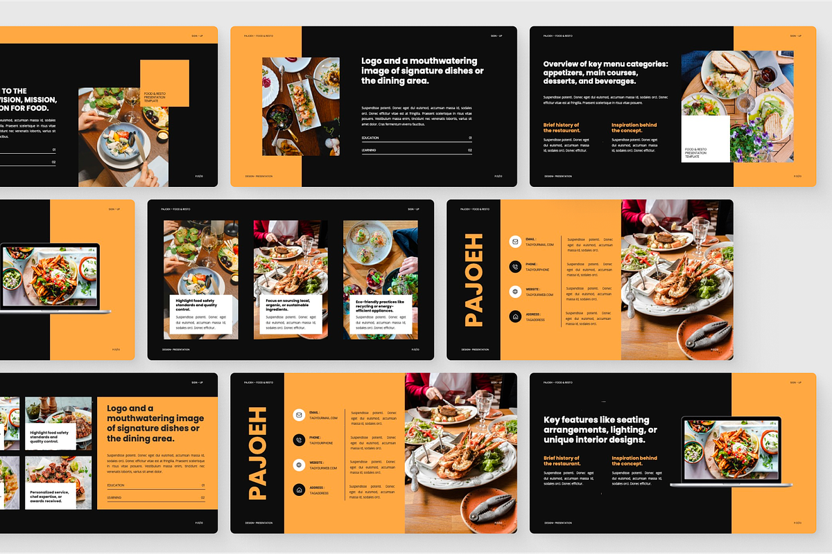 Food & Restaurant Google Slide, a Presentation Template by SquidPixey (Photo 5 of 6)