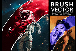 Brush Vector Photo Effect, a Layer Style Add-On by McLittle Stock