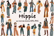 Abstract Hippie clipart, a Person Illustration by ApetekMarket (Thumbnail 1 of 8)