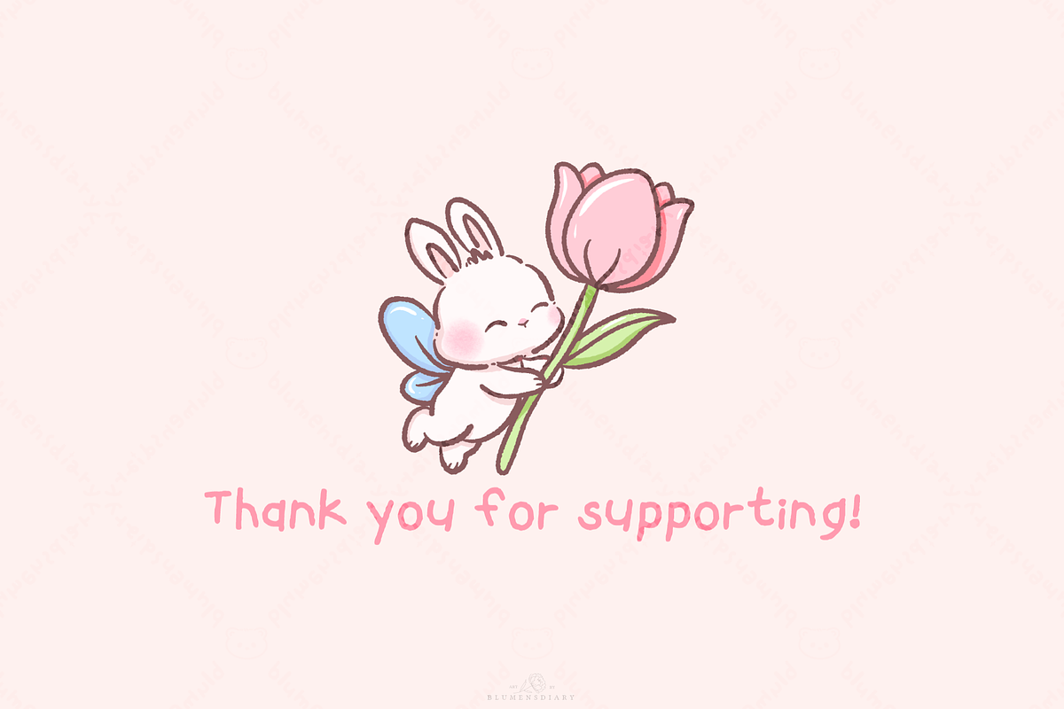 Kawaii Bunny Fairy PNG Clipart, an Animal Illustration by Blumensdiary (Photo 7 of 7)