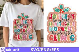 Retro Healthcare Worker Christmas