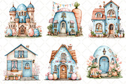 Whimsical Easter House Clipart, an Illustration by Black Bird Studio (Thumbnail 6 of 6)