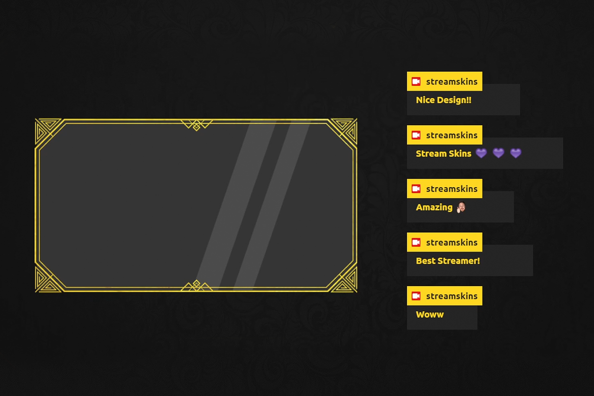 Golden Stream Overlay, a Templates & Theme by StreamSkins (Photo 4 of 5)