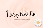 Larghetto | Handwritten Script Font, a Script Font by Yuby Creative (Thumbnail 1 of 6)