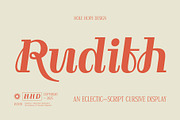Rudith | Eclectic Script Cursive, a Script Font by Hole Hope Design (Thumbnail 1 of 10)
