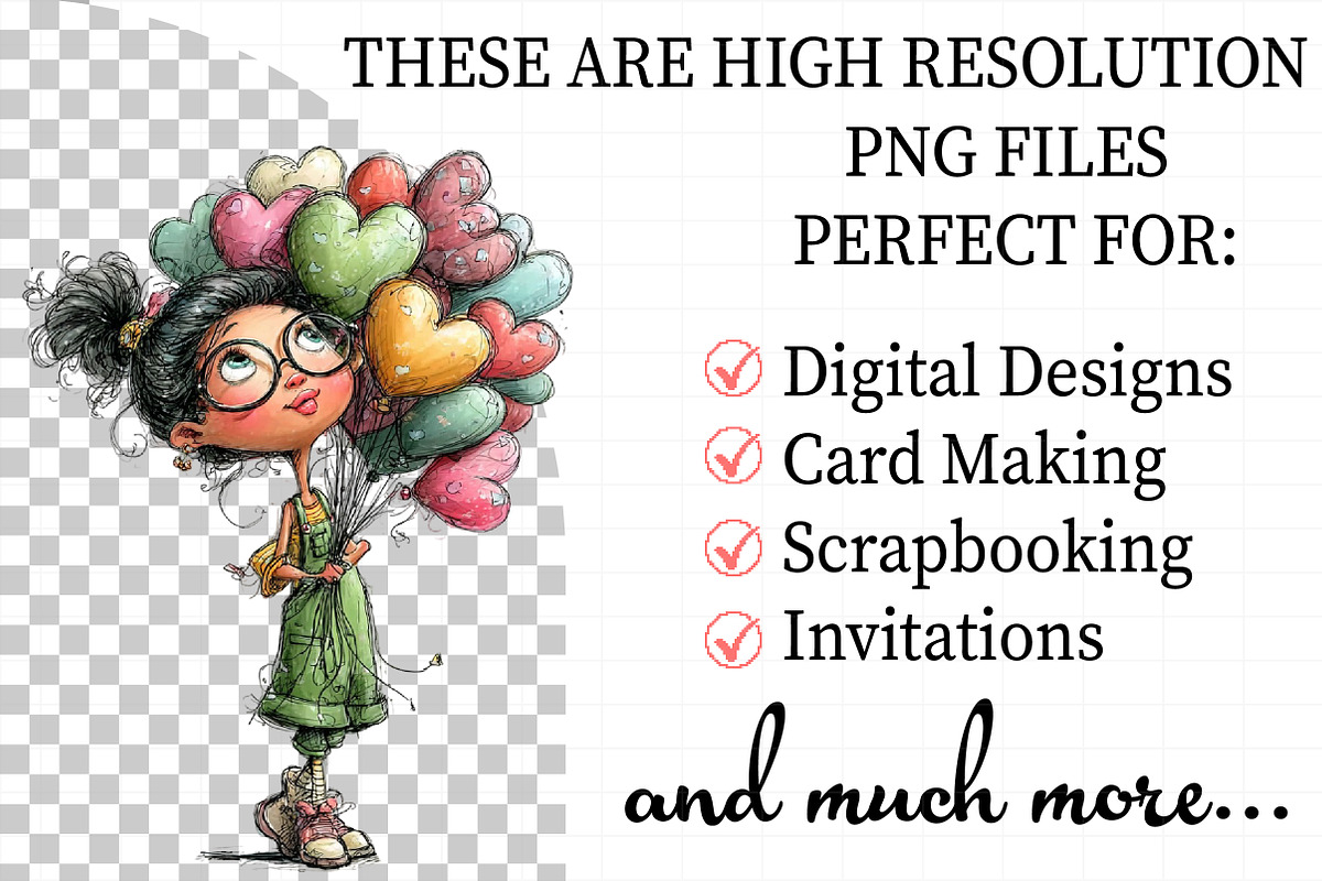 Valentine Holiday Girl Clipart, an Illustration by Daily.Designs (Photo 2 of 5)