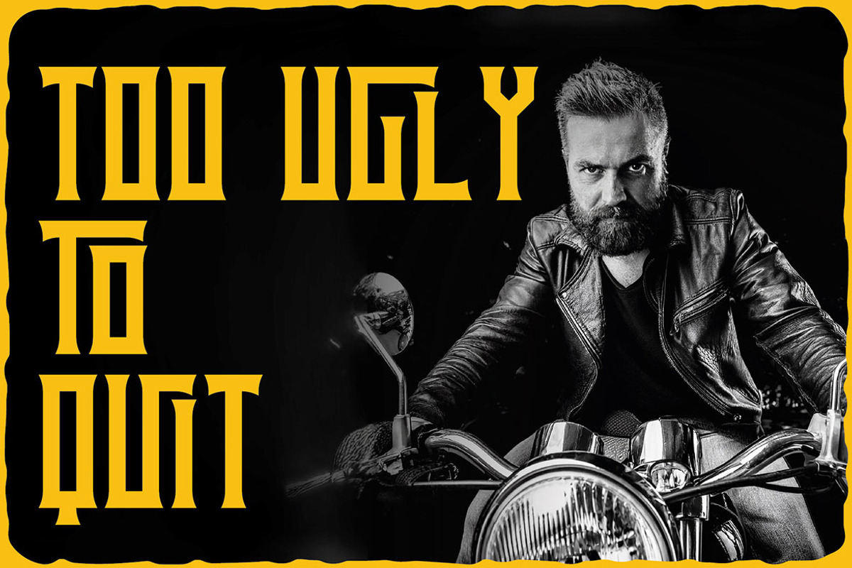 Ugly Biker - Condensed Retro Font, a Serif Font by JumboDesign (Photo 2 of 6)