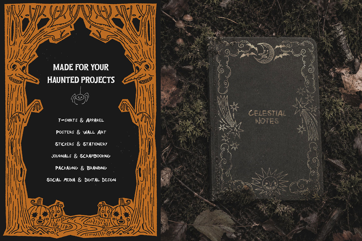 Haunted Hollow: Halloween Kit., a Seasonal Illustration by Red Monkey (Photo 9 of 11)