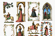 Tudor clipart, Medieval clipart, a Decorative Illustration by Invite to Clipart (Thumbnail 2 of 5)