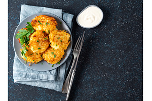 Potatoes pancakes latkes, flapjacks, a Food & Drink Photo by Fascinadora