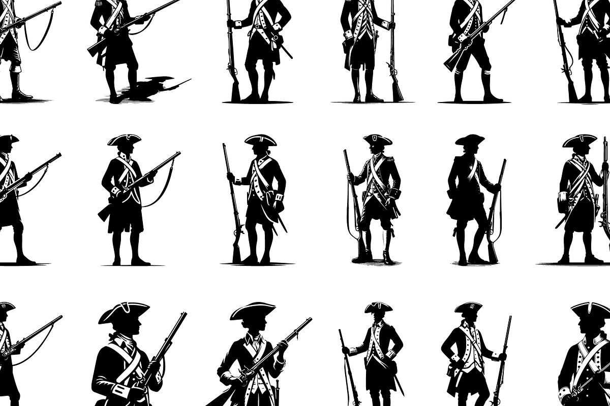 Revolutionary Soldier Silhouette Set, an Object Graphic by RT Studio (Photo 2 of 3)