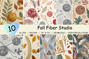 Fall Fiber Studio Seamless Pattern, a Pattern Graphic by FloridPrintables (Thumbnail 1 of 6)
