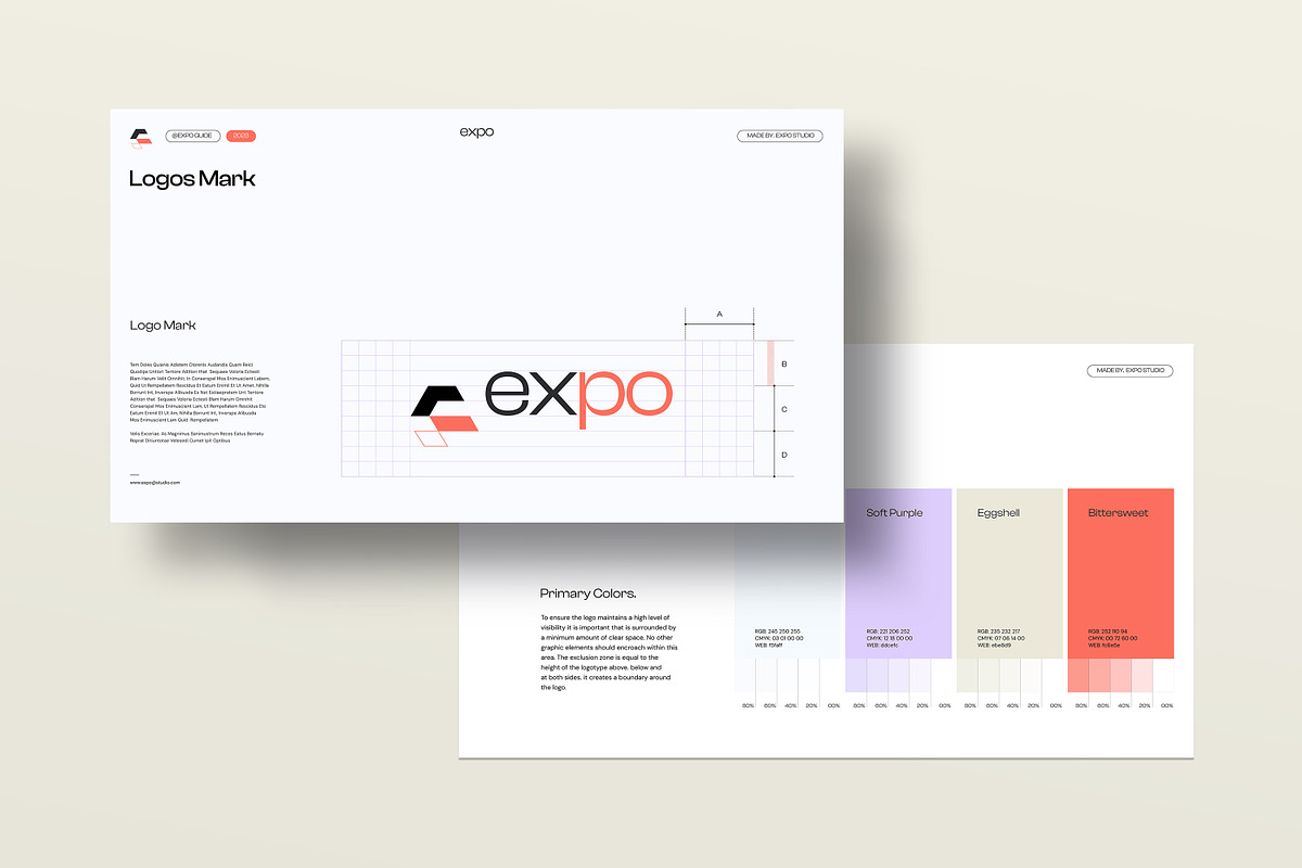 Expo | Brand Guidelines, a Presentation Template by creathrivestudio (Photo 9 of 13)