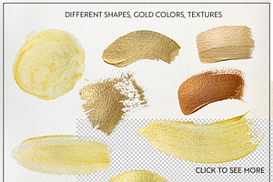 Golden Acrylic Brush Strokes