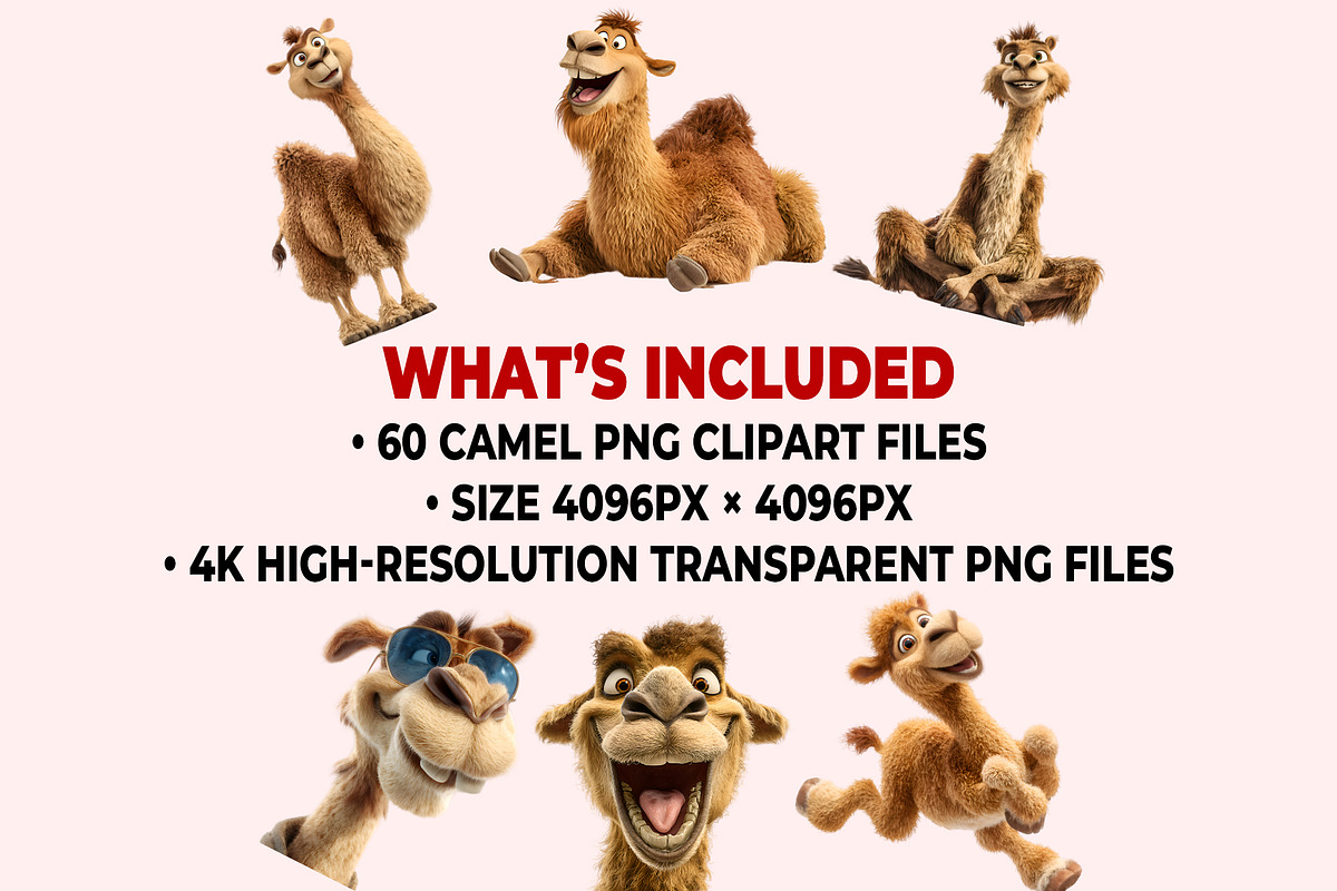Funny Camel Clipart PNG Bundle, a Graphic by M9 Design (Photo 10 of 10)