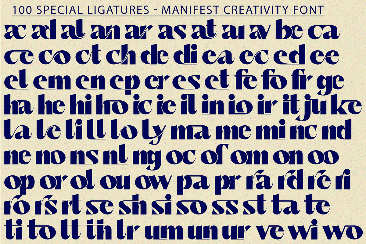 Manifest Creativity Font, a Sans Serif Font by 177Studio (Photo 7 of 8)