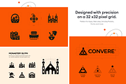 Monastery Glyph Icons, a Solid Icon by Prosymbols (Thumbnail 3 of 6)